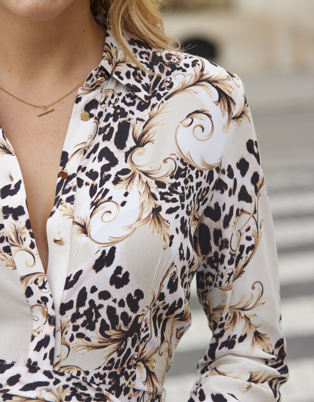 Sosandar - WOW Print Belted Shirt Dress