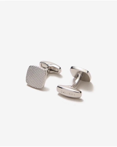 Calibre - Textured Silver Cufflinks Silver