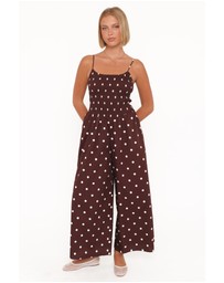 Petal & Pup - Paloma Jumpsuit - Chocolate Polka Dot