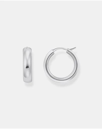 THOMAS SABO - Medium-sized hoop earrings in chunky design silver