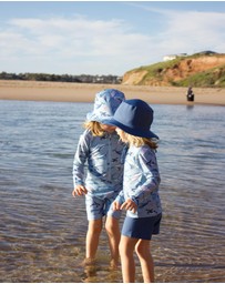 Purebaby - Printed Long Sleeve Rashie Set Swim -Kids-Babies