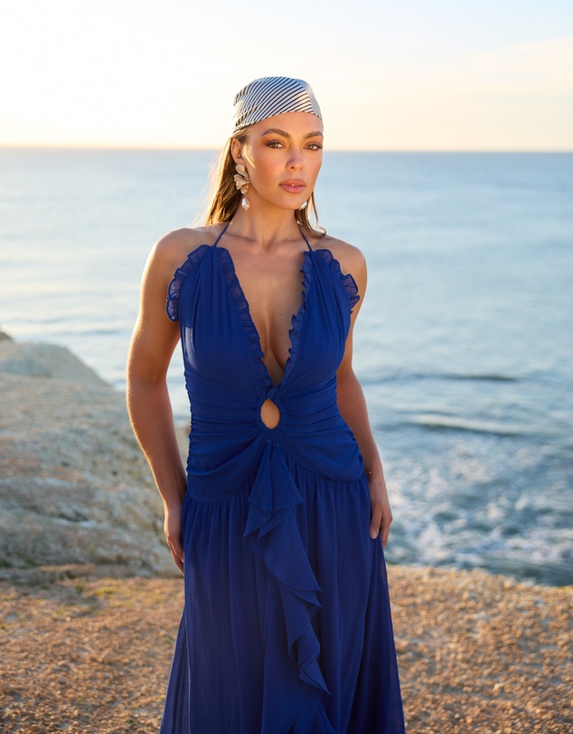 CATHERINE FERRARO - Harmony Halter Ruffle Dress