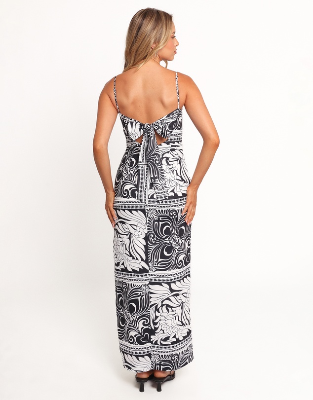 Petal & Pup - Riley Printed Midi Dress - Black