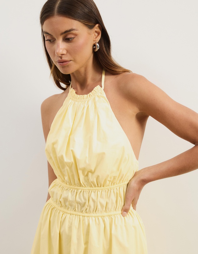 Atmos&Here - Georgia Cotton Poplin Halter Maxi Dress