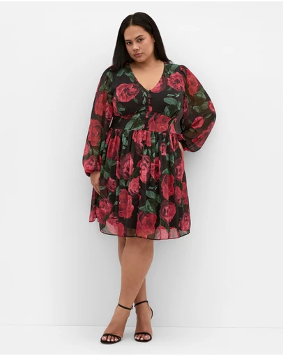 City Chic - Serina Print Mini Dress