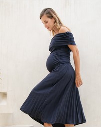 Soon Maternity - Off Shoulder Midi Dress