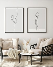 Olive et Oriel - Tulip Illustration I Art Print