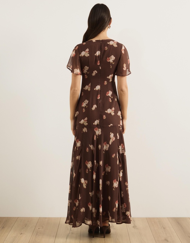 Atmos&Here - Tasha Flutter Sleeve Maxi Dress