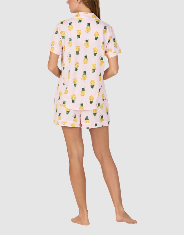 Kate Spade - Printed Jersey Button Up Short Sleeve Short Pyjama Set