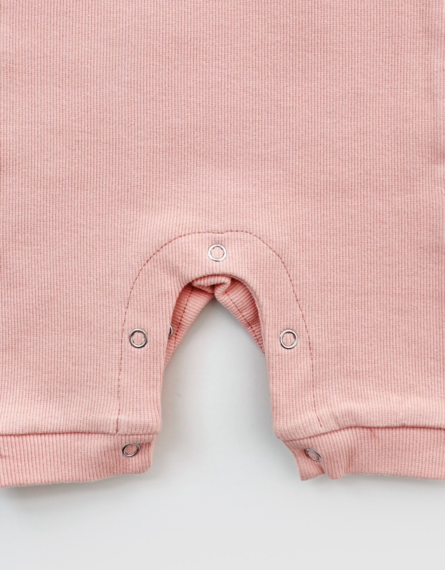 WITH LOVE FOR KIDS - BASICS Ribbed Shimmy Romper - Babies