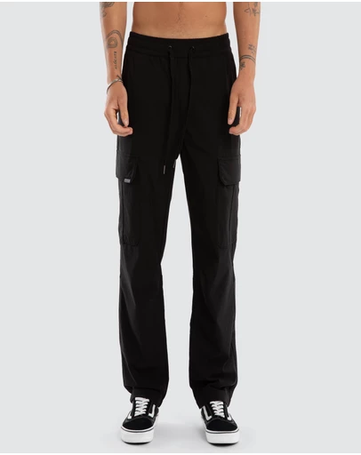 Nena & Pasadena - Delta Elastic Waist Nylon Cargo Pant