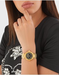 Philipp Plein - The Hexagon - Gold-Tone 38mm Black Dial Analogue watch