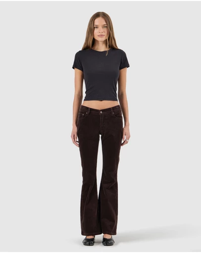 Rolla's - Downtown Flare Jean - Espresso Cord