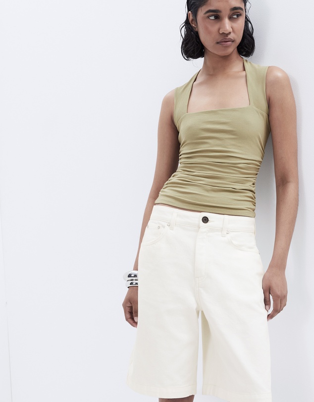 UNISON - Ruched Detail Sleeveless Top