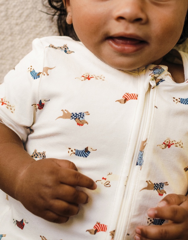 Kynd Baby - Day Or Night Onesie Short Sleeve in Dachshund
