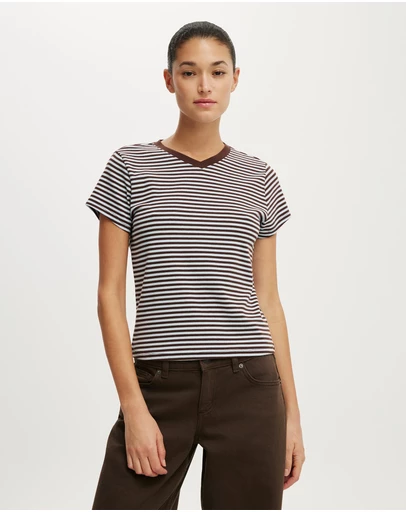 Cotton On - 90S Baby V Neck Tee