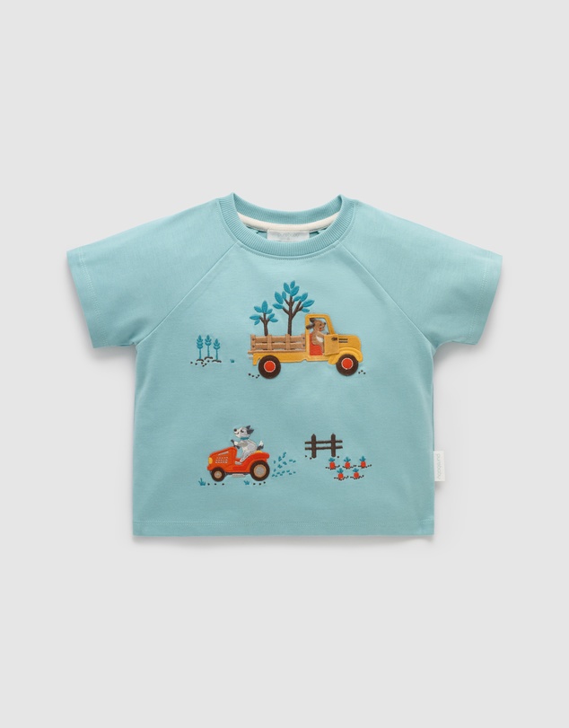 Purebaby - Garden Work Relaxed Tee-Kids-Babies