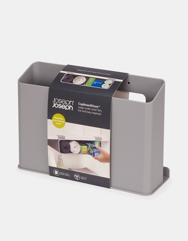 Joseph Joseph - Cupboardstore™ Large Under-shelf Film, Foil & Bag Organiser (Grey)