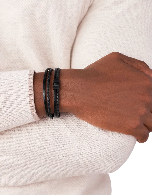 Fossil - Fossil Vintage Casual Black Bracelet JF03098001