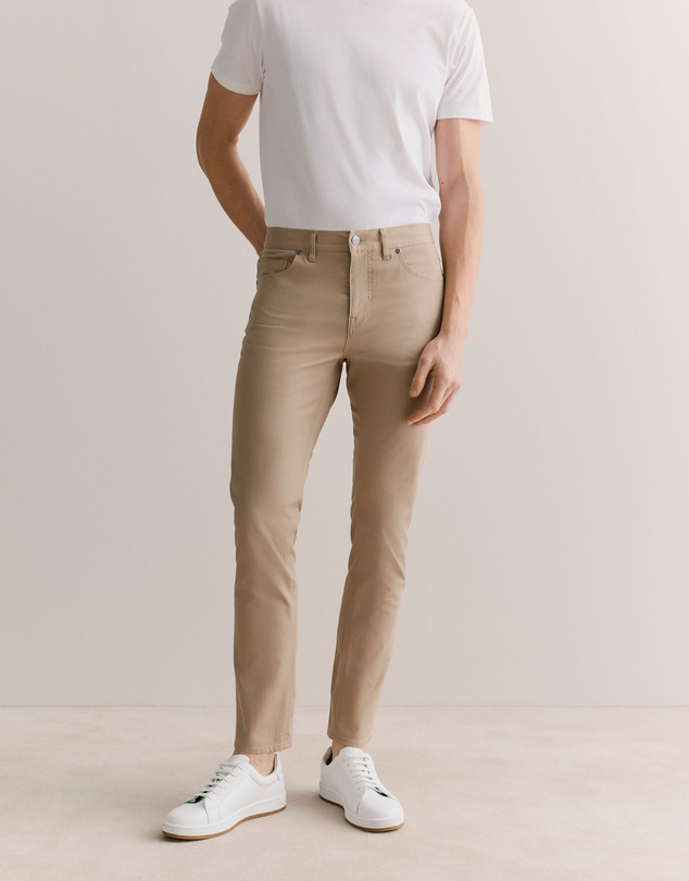 Trenery - Regular Fit Five Pocket Travel Pant in Desert