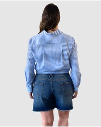 Love Your Wardrobe - Ella Stripe Button-Up Shirt