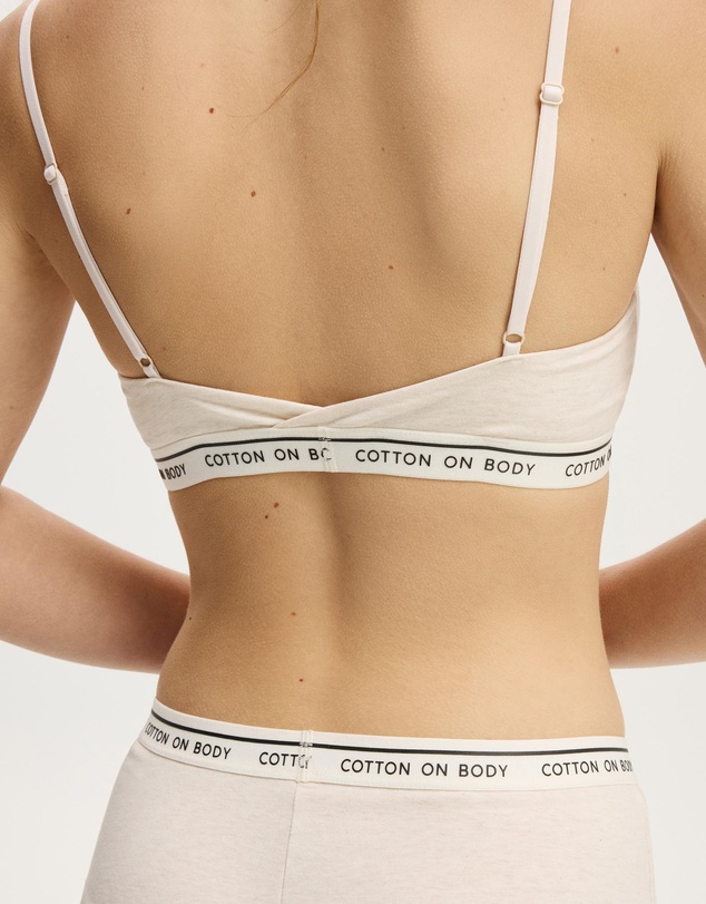 Cotton On Body - Branded Cotton Scoop Bralette