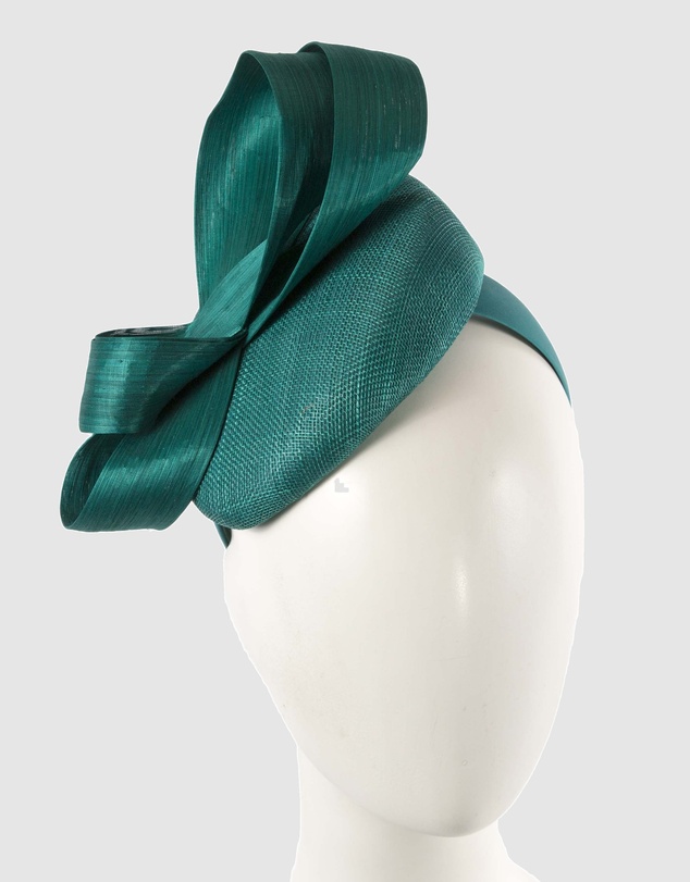 Max Alexander - Teal Pillbox Racing Fascinator