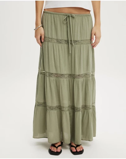Cotton On - Haven Multi Tiered Maxi Skirt