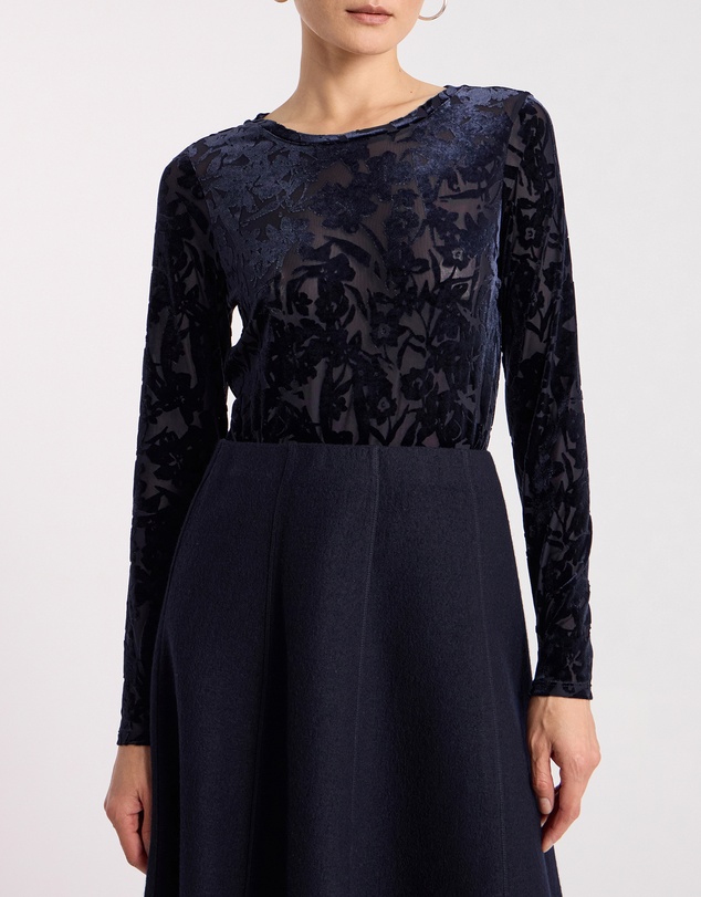 David Lawrence - Aster Velvet Burnout Top