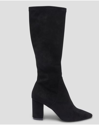 BLACK STRETCH SUEDE