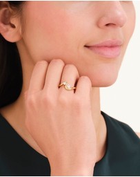 Rosefield - Mix Wave Gold-Tone Ring