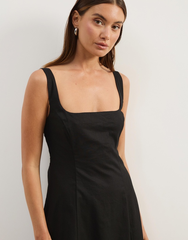 Atmos&Here - Pippa Sleeveless Linen Blend Midi Dress