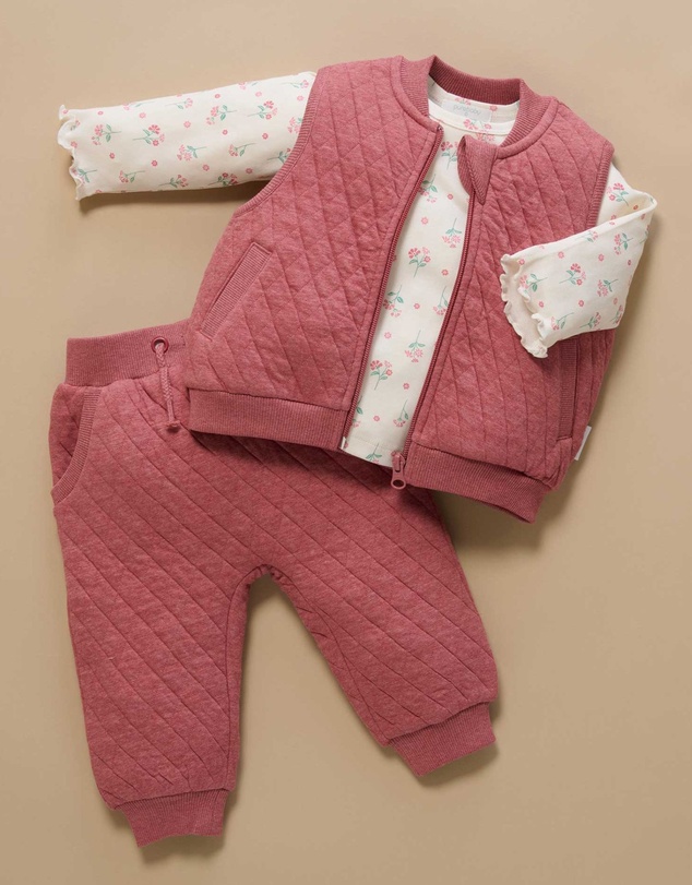 Purebaby - Quilted Track Pants -Kids-Babies