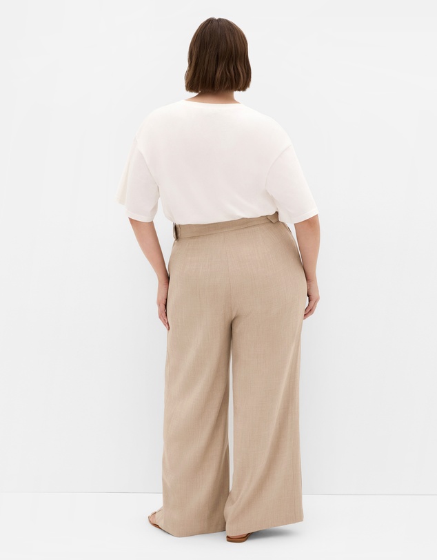 City Chic - Alana Wide Leg Pant - latte