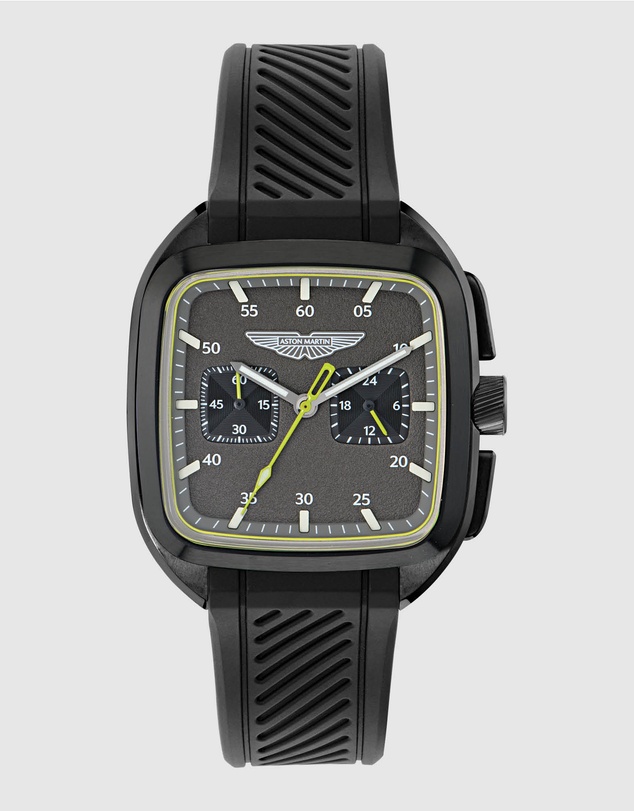 Aston Martin - ULT IP Black Silicone Strap Watch