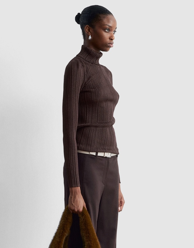 & Other Stories - Rib-Knit Lurex Turtleneck