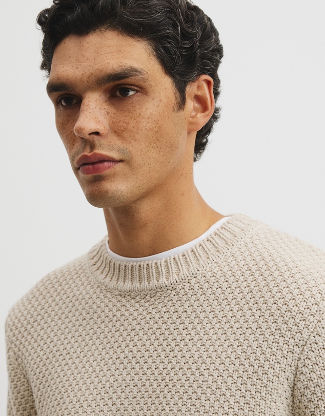 Country Road - Australian Good Earth Cotton Blend Textured Crew Knit