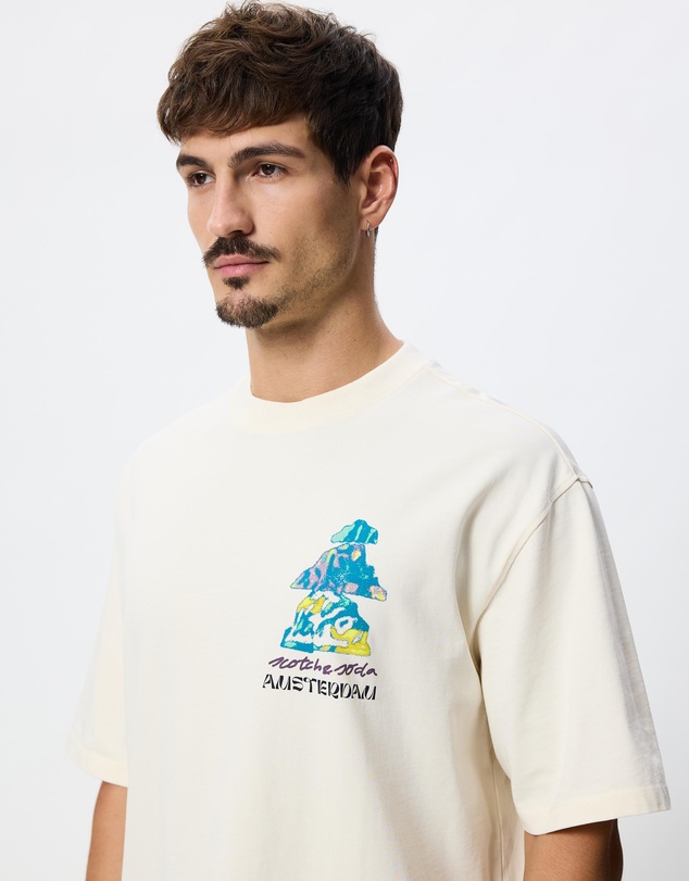 Scotch & Soda - Loose Fit Front And Back Artwork T-Shirt