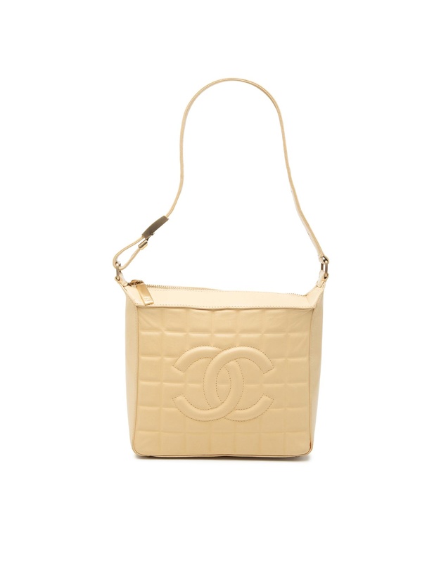Pre-Loved by Azura Reborn - Pre-Loved CC Chocolate Bar Lambskin Shoulder Bag