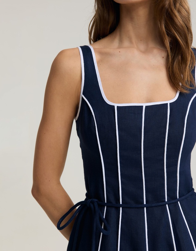 Sportscraft - Ivy Linen Piping Dress