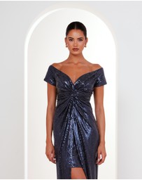 Pilgrim - Raven Off Shoulder Twist Gown