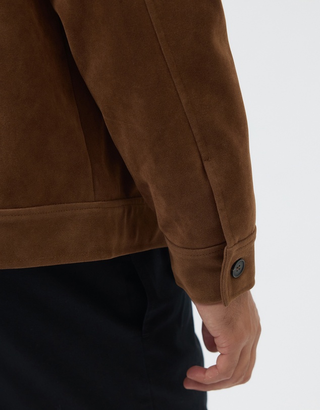 AERE - Suede Look Harrington Jacket