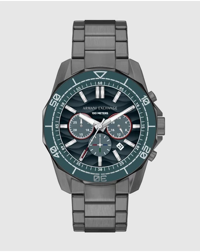 Armani Exchange - Gun-Metal Chronograph Watch