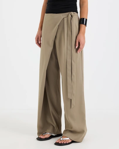Calli - Jane Wrap Waist Tie Pants