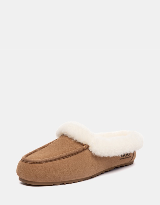 EVERAU - Australian Shepherd Ugg Noelle Cow Suede Upper Loafer Oxfords Flats
