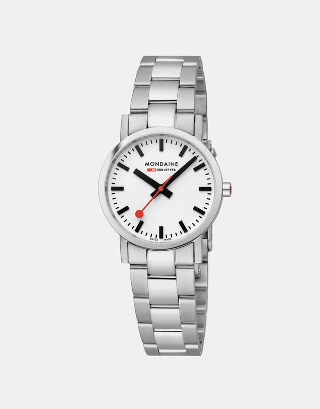Mondaine - Mondaine Classic Silver Stainless Steel 30mm Watch