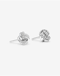 Michael Hill - 0.15 Carat TW Diamond Knots Stud Earrings in Sterling Silver