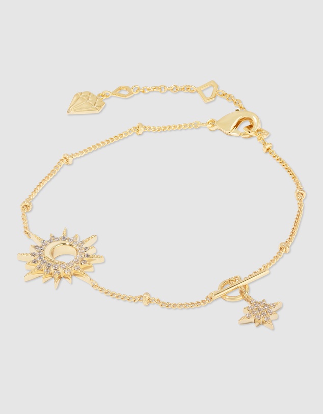 Wanderlust + Co - Sunlit Crescent Gold Bracelet