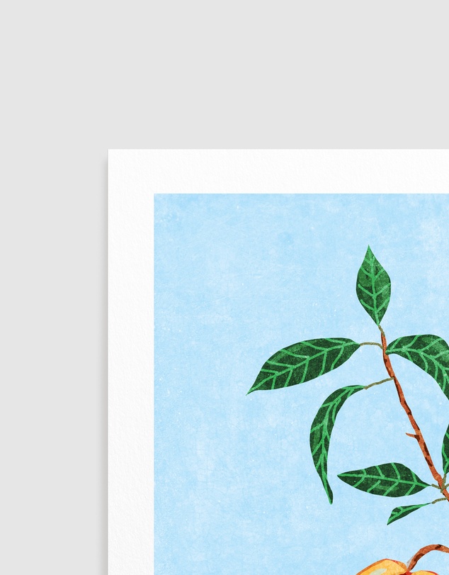 Olive et Oriel - Peach Tree In Vase by Raissa Oltmanns Art Print