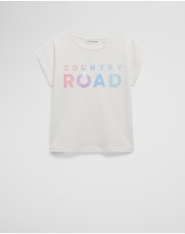Country Road - Organically Grown Cotton Sequin Logo T-shirt